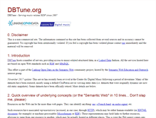Tablet Screenshot of dbtune.org